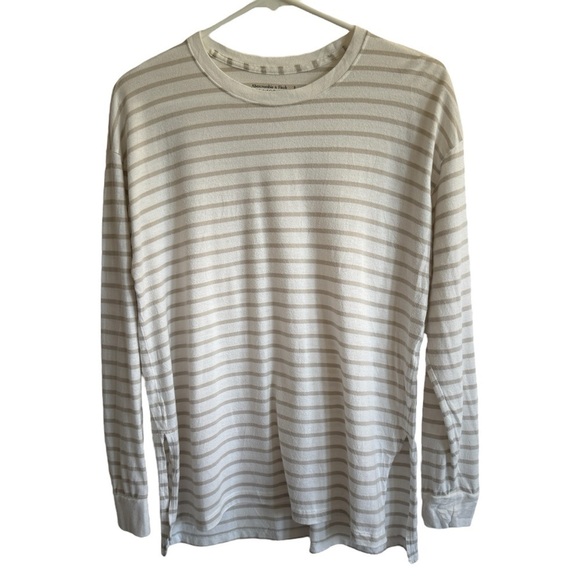 Abercrombie & Fitch Striped Crewneck Tee, Size S - Picture 1 of 5